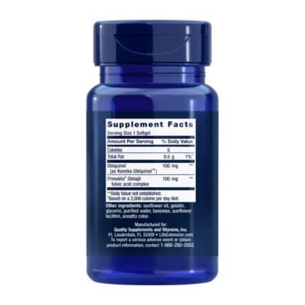 Ubiquinol CoQ10 & Shilajit – 100 mg : 100 mg Lipiden AvantVital 3