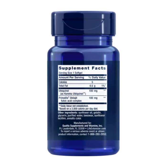 Ubiquinol CoQ10 & Shilajit – 100 mg : 100 mg Lipiden AvantVital 4