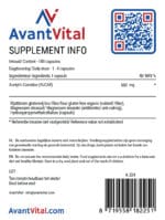 Acetyl-L-Carnitine (ALCAR) – 500 mg Sport & Fysieke Prestaties AvantVital 8