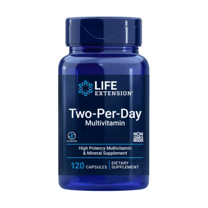 Two-per-Day Multivitamine Life Extension AvantVital 3