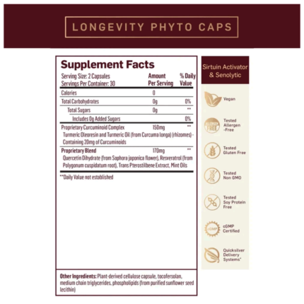 Longevity Fytocapsules Quicksilver Scientific AvantVital 3