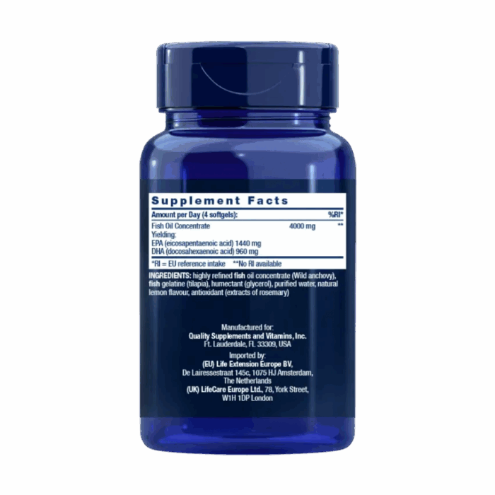 Mega EPA/DHA Life Extension AvantVital 4