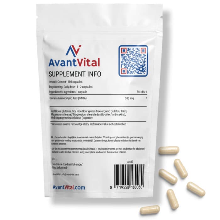 GABA – Gamma Aminobutyric Acid – 500 mg AvantVital AvantVital 4