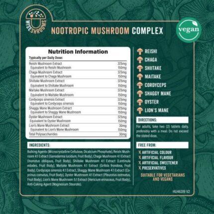 Nootropic Paddestoelen Complex Geheugen & Concentratie AvantVital 5
